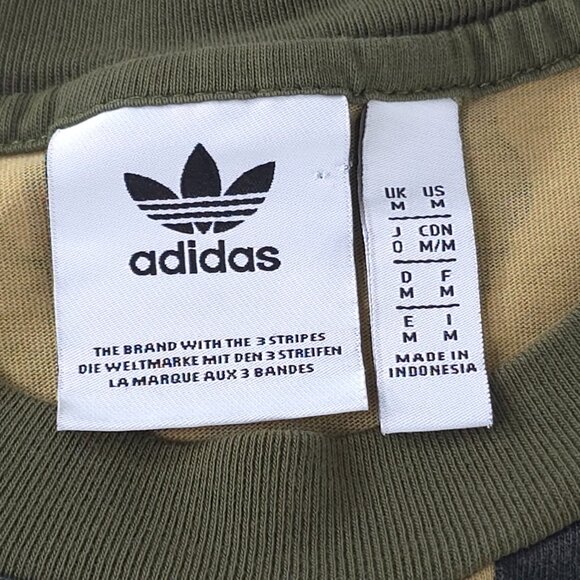 ADIDAS ORIGINALS CAMO OMBRE T-SHIRT MEN'S SIZE MEDIUM 100% COTTON BLACK GREEN - Picture 3 of 8